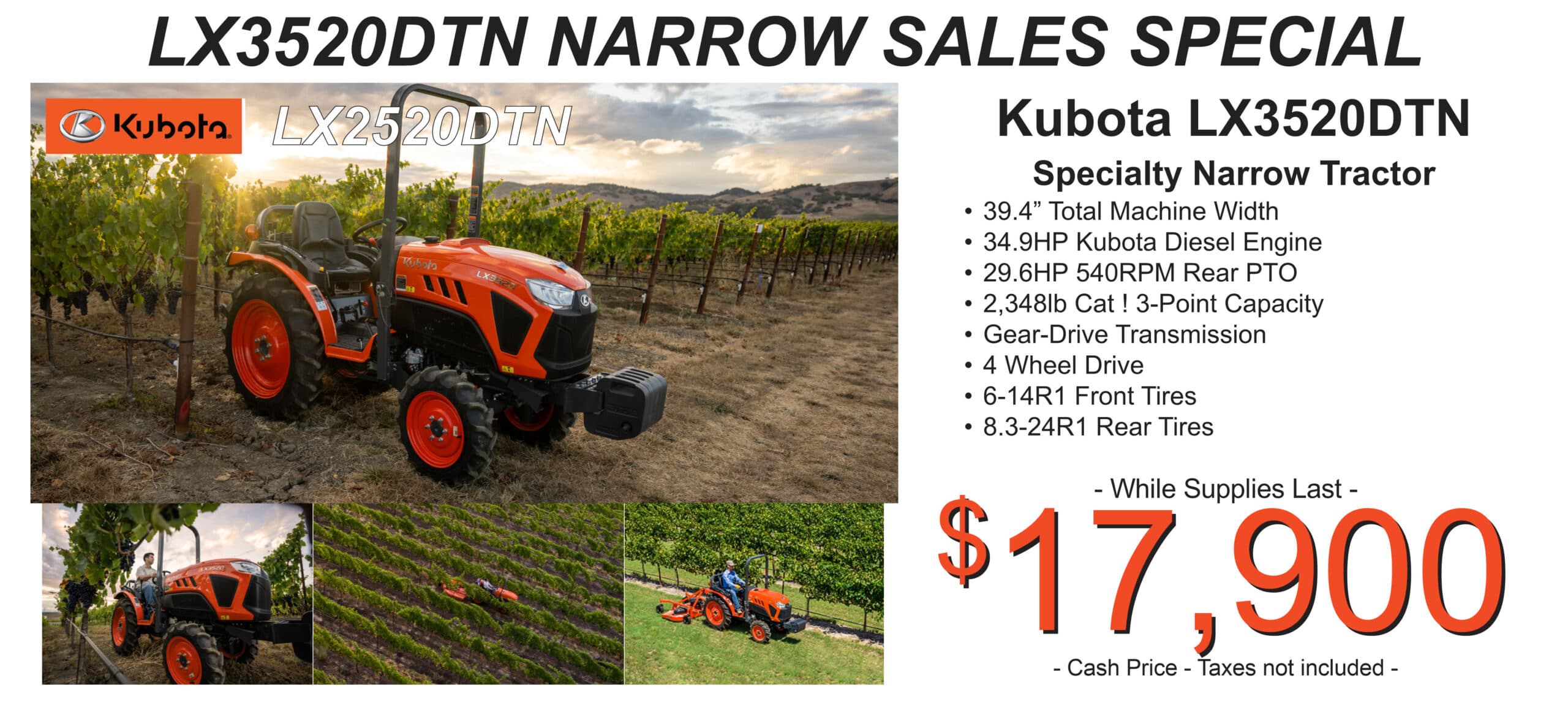 Special LX3520 Sell Price - Only $17,900! Act Today while supplies last!